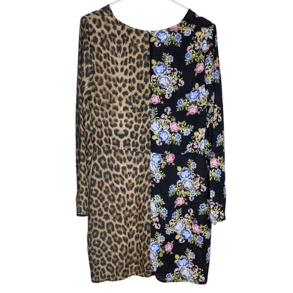 Missguided floral leopard print mini dress - Picture 2 of 5